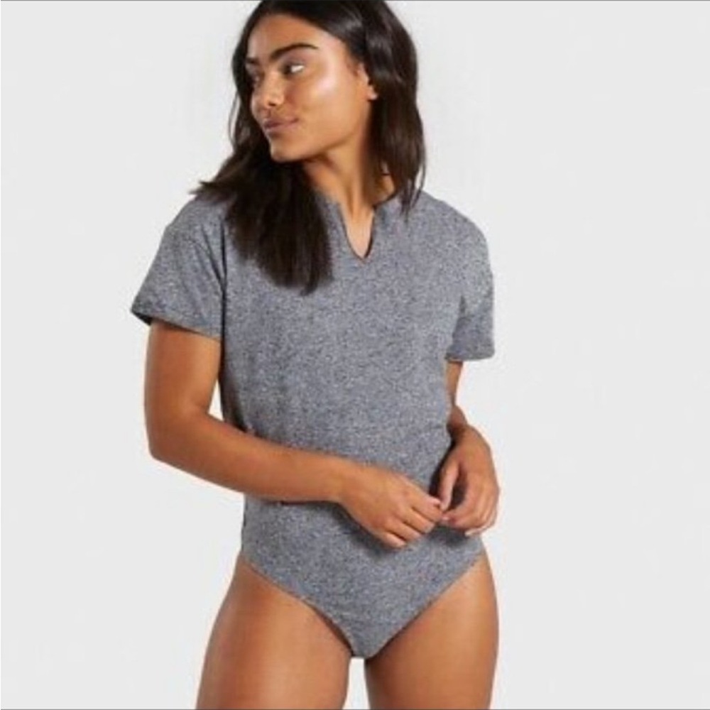 Gray Short Sleeve Bodysuit